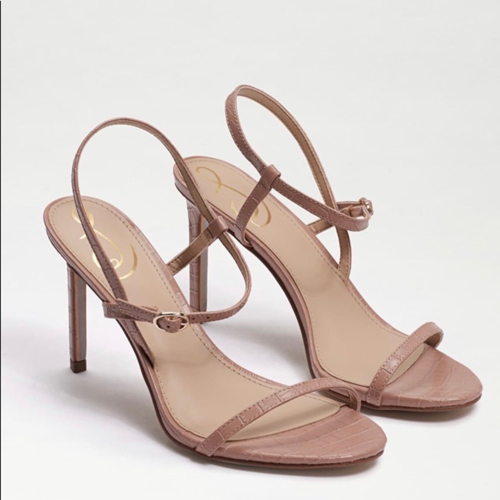 Sam Edelman Doran Nude Croco sandal. Originally $130. Worn once!